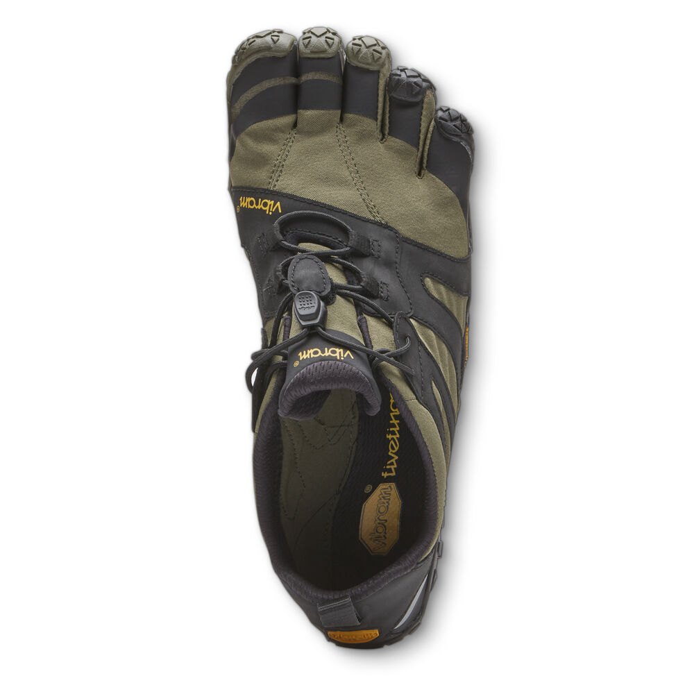 Zapatos De Trail Mujer Verde Oliva/Negros - FiveFingers V-Trail 2.0 - BLYEPH-526